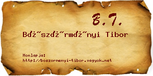 Böszörményi Tibor névjegykártya