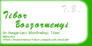tibor boszormenyi business card